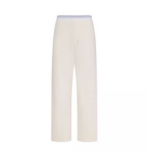Skims Cotton Rib Straight Leg Pant Marble Stripe